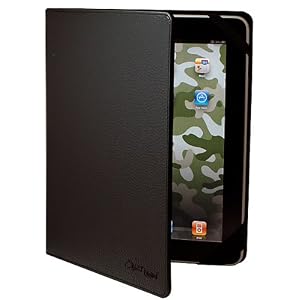 CrazyOnDigital Black Leather Carrying Case Cover for Apple iPad 3G tablet / Wifi model 16GB, 32GB, 64GB (fits 9.7″ display of the iPad) with free Crazyondigital wristband