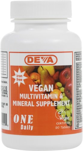 Deva Vegan Vitamins Daily Multivitamin Iron Free (Pack of 2)