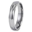 Domed Polished Titanium Ring (5mm) - Sizes 6 - 13