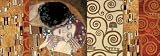 Deco Collage (from The Kiss) Art Poster Print by Gustav Klimt, 55x19