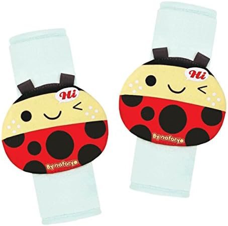 Soft Wraps Harness Pads, Strap Covers for Baby and Toddler, Infant Seat Belt Pads, Protects Baby From Strap Irritation (Ladybug)