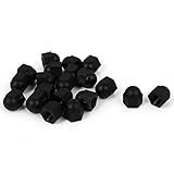 uxcell　キャップナット　ブラック　ナイロン素材　ドームのシェイプ　M6 系径　20枚入り