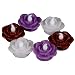 Mr Light 31497 Floating Wax Flower Tea lights with Color Changing LEDs Set of Six