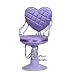 Our Generation Heart-Shaped Salon Chair - Purple