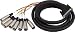 HOSA DIGITAL MULTI-TRACK SNAKES COMPATIBLE WITH TASCAM DA-88 AND FOSTEX RD-8; 8 XLR (M) TO 25-PIN, 3m (9.9 ft.)
