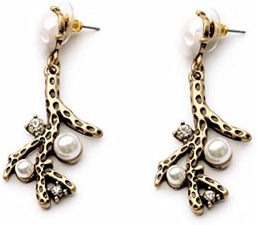 Fun Daisy New Design Jewelry Vintage White pearl branch Retro Fashion Earrings