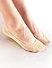 Vero Monte 4 Pairs Womens Cotton Low Profile No Show Liner Socks *Non-Slip*