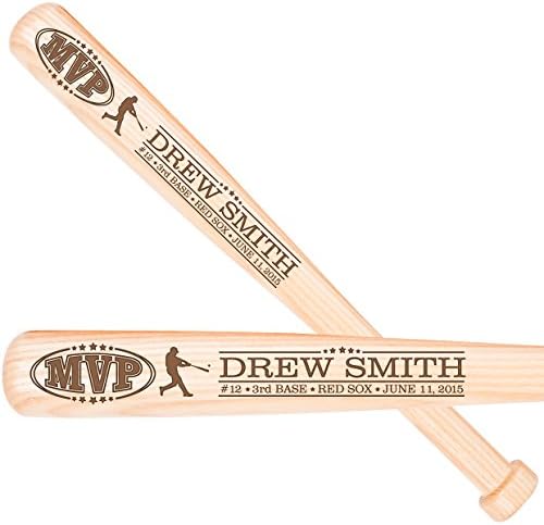 LifeSong Milestones Personalized Baseball MVP Most Valuable Player Coachs Gift Custom Engraved Baseball bat Thank You Sports Award Gift