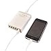 ETvalley 50 Watt Multi-Port 6 Port USB Outlet Charger High Speed for Apple iPhone iPod iPad Samsung Android Tablets and Others (White)