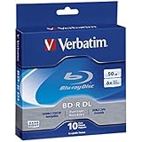 Verbatim 50 GB 6x Blu-ray Double Layer Recordable Disc BD-R DL, 10-Disc Spindle Box 97335