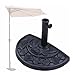 CHIMAERA Chi Mercantile 20 lb. Outdoor Patio Half Round Umbrella Base Resin Stand