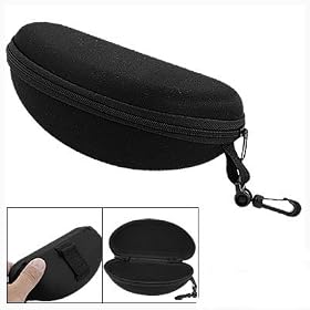 Black Reading Glasses Zipper Soft Lining Case W Hook