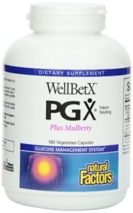 Natural Factors Wellbetx PGX Plus Mulberry Veg. Capsules, 180-Count