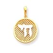 14k & Rhodium Mesh Chai Pendant