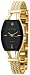 AK Anne Klein Women's Diamond Accented Gold-Tone Watch with a Black Dial #108030BKGB