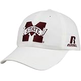 Russell Mississippi State Bulldogs White 2008 Side Line Unstructured Adjustable Hat