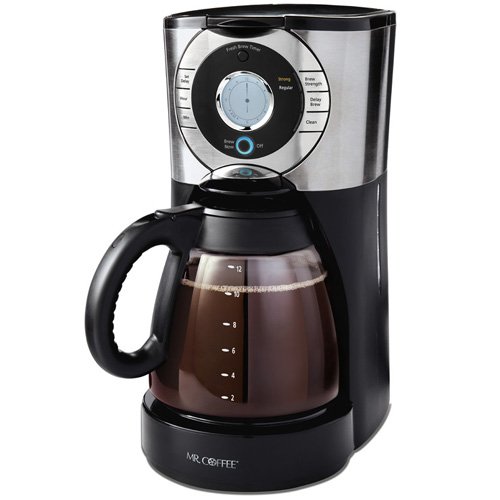 Mr. Coffee EJX33 12-Cup Programmable Coffeemaker, Stainless Steel
