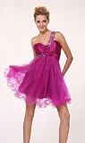 #1804 One Shoulder Sweet 16 Sweetheart Short Prom Dress