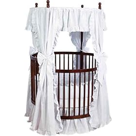 Traditional Round Crib - Color: Cherry