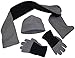 N'Ice Caps Adults Unisex 2 Ply Micro Fleece Beanie/Scarf/Gloves Set