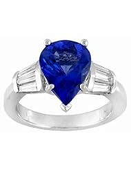 18K White Gold Tanzanite and Diamond Ring -- LIFETIME WARRANTY