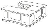 Office Furniture DMI - Left Executive Personal File U-Shaped Desk - Traditi ....