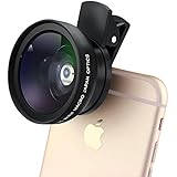 Amir&reg; Professional HD Camera Lens Kit with 0.45X Super Wide Angle Lens + 12.5X Macro Lens, Clip-On Cell Phone Lens for iPhone 6s / 6 Plus / 5s, Samsung Galaxy, All Smartphones