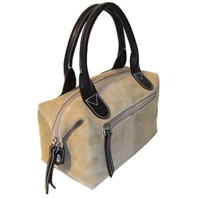 Floto Beige Suede and Leather Handbag purse - Mini