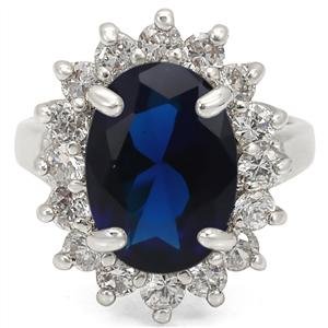 PRINCESS DIANA KATE MIDDLETON RING - Oval Sapphire CZ Engagement Ring
