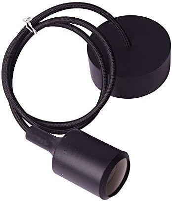 LampFair Colorful E27/E26 Silicone Ceiling Lamp Holder Pendant Light DIY Ceiling Light Socket with 40