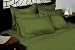 510 Thread Count Single-ply Egyptian Cotton Sateen 4-Piece King Sheet Set Dark Green