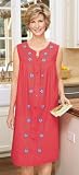 Floral Embroidered Sleeveless Snapcoat