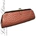 DARK PINK MAUVE CROCO TEXTURED CLUTCH EVENING HANDBAG