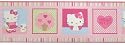 Bedtime Originals Hello Kitty and Puppy Wallpaper Border - Pink