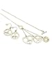 Silver Peace Love Toggle Necklace and Earring Set Fashion Jewelry