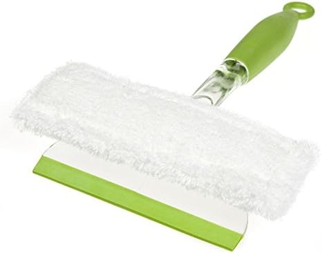 2-in-1 Microfiber Window Washer & Squeegee Shower Car House Glass Indoor Outdoor