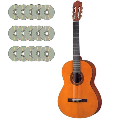 Yamaha CGS103A 3/4 Size Classical Guitar, with 15 Guitar Lesson DVD's