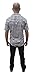 Houndstooth Black and White Men's Button Down Lounge Shirt