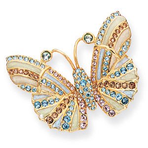 Childrens Toyshop  Jewelry : Swarovski Crystal Butterfly Brooch
