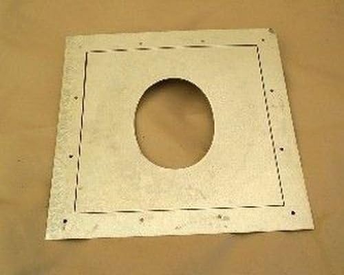 6" Sheet Metal Wall Plate for Putting Stovepipe Through Plywood Wall