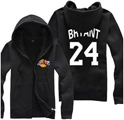 NBA Los Angeles Lakers Kobe NO.24 Long Sleeve Hoodies Coat Black M
