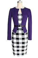 Plaid Print Long Sleeves  Dress