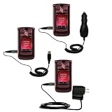 Deluxe Kit for the Motorola MOTORAZR2 V9 includes a USB cable with Car and Wall Charger - Gomadic Brand w/ TipExchange Technology