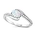Oxford Diamond Co Oval Fire White Lab Created Opal & Cubic Zirconia .925 Sterling Silver Ring Size 4-12