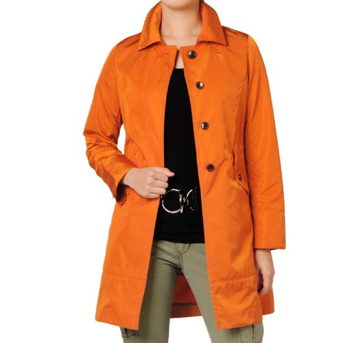 【 スプリング コート 】 ステンカラー コート (No 2544 z ) 9号 [ M ] オレンジ 〔エースタイル〕 Aastyle