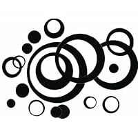 Black Wall Vinyl Sticker Decal Circles, Rings, Dots 25+pc 11in Large Home Décor