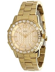 Guess Womens U0018L2 Dazzling Sport Petite Gold-Tone Stainless Steel Watch
