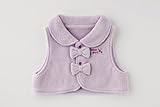 (チャックル) chuckle *スウィートガール*リボン新生児ベスト【暖か素材】 パープル 50-70cm P9014-00-80