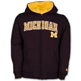 Michigan Wolverines Team Edition Youth Tackle Twill Felt Zip Hooded Sweatshirt