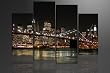 Bild auf Leinwand New York USA 130 x 80 cm 4 Teile Modell-Nr. XXL 6008 Bilder fertig gerahmt�auf echtem Holzrahmen riesig. Ausf�hrung Kunstdruck als Wandbild auf Rahmen. G�nstiger als �lbild Gem�lde Poster Plakat mit Bilderrahmen.